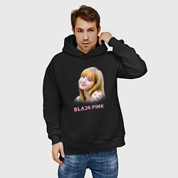 Толстовка оверсайз мужская Lisa Blackpink, цвет: черный — фото 2