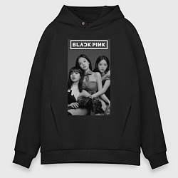 Мужское худи оверсайз Blackpink black and white