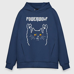 Мужское худи оверсайз Powerwolf rock cat