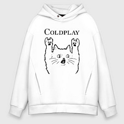 Мужское худи оверсайз Coldplay - rock cat