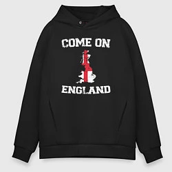 Толстовка оверсайз мужская Come on England, цвет: черный