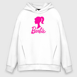 Мужское худи оверсайз Розовый логотип Барби