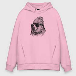 Мужское худи оверсайз Медведь в шапке