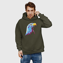 Толстовка оверсайз мужская Орел WPAP, цвет: хаки — фото 2