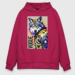 Мужское худи оверсайз Wolf fashionista - pop art