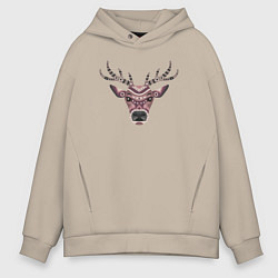 Мужское худи оверсайз Brown deer