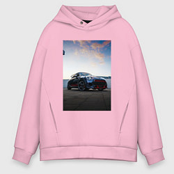 Мужское худи оверсайз Авто на фоне неба