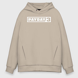Мужское худи оверсайз Payday 3 logo
