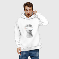 Толстовка оверсайз мужская Антиной error, цвет: белый — фото 2