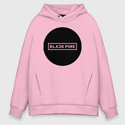 Мужское худи оверсайз Black pink - logotype - group - South Korea