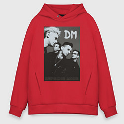 Толстовка оверсайз мужская Depeche Mode 90 Violator, цвет: красный