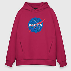 Толстовка оверсайз мужская Pizza x NASA, цвет: маджента