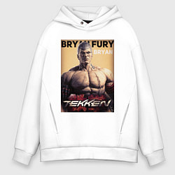 Толстовка оверсайз мужская Tekken 8 Bryan Fury, цвет: белый