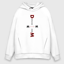 Толстовка оверсайз мужская Depeche Mode - Memento Mori Logo, цвет: белый