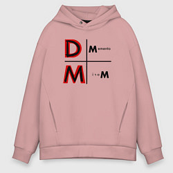 Толстовка оверсайз мужская Depeche Mode - Memento Mori Logo, цвет: пыльно-розовый