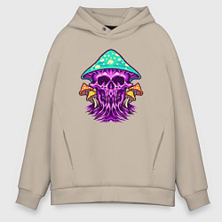 Мужское худи оверсайз Mushroom skull