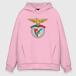 Толстовка оверсайз мужская Benfica club, цвет: светло-розовый