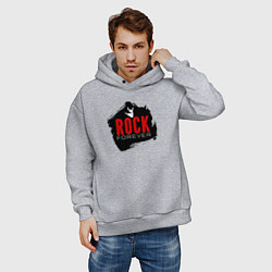 Толстовка оверсайз мужская Rock forever, цвет: меланж — фото 2
