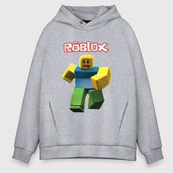 Толстовка оверсайз мужская Roblox бегущий персонаж, цвет: меланж