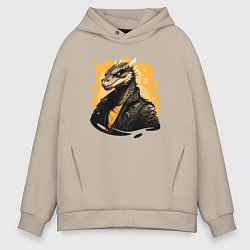 Мужское худи оверсайз Папа дракон