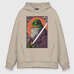 Толстовка оверсайз мужская Pepe samurai, цвет: миндальный