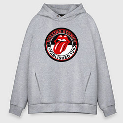 Толстовка оверсайз мужская Rolling Stones established 1962, цвет: меланж
