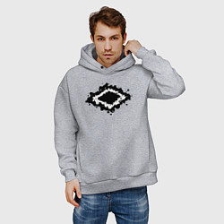 Толстовка оверсайз мужская Bubbles, цвет: меланж — фото 2