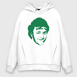 Толстовка оверсайз мужская Ларри Берд, цвет: белый