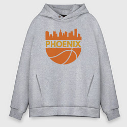 Толстовка оверсайз мужская Phoenix basketball city, цвет: меланж