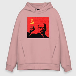 Мужское худи оверсайз Lenin in red