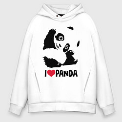 Мужское худи оверсайз I love panda