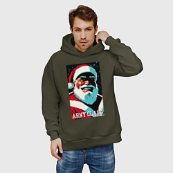 Толстовка оверсайз мужская Arnold Schwarzenegger - Santa Claus, цвет: хаки — фото 2