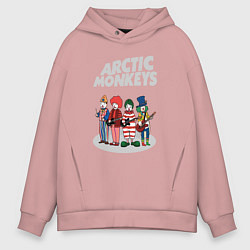 Толстовка оверсайз мужская Arctic Monkeys clowns, цвет: пыльно-розовый
