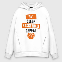 Мужское худи оверсайз Eat sleep basketball