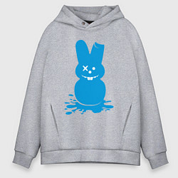 Толстовка оверсайз мужская Blue bunny, цвет: меланж