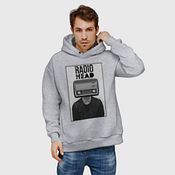 Толстовка оверсайз мужская Radiohead human, цвет: меланж — фото 2