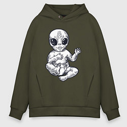 Мужское худи оверсайз Baby alien