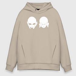 Мужское худи оверсайз Белый пришелец