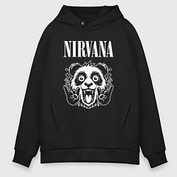 Мужское худи оверсайз Nirvana rock panda
