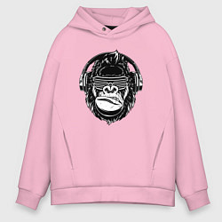 Мужское худи оверсайз Music gorilla
