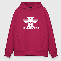 Мужское худи оверсайз Helldivers 2 лого