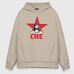 Толстовка оверсайз мужская Che Guevara star, цвет: миндальный