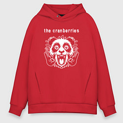 Толстовка оверсайз мужская The Cranberries rock panda, цвет: красный