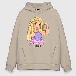 Мужское худи оверсайз Barbie power