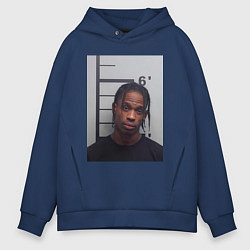 Толстовка оверсайз мужская Travis Scott magshot, цвет: тёмно-синий
