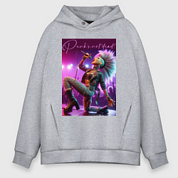 Мужское худи оверсайз Барби поёт панк-рок