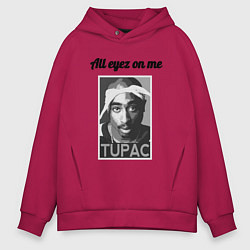 Толстовка оверсайз мужская 2pac Art All eayz on me, цвет: маджента