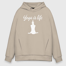 Мужское худи оверсайз Yoga is life