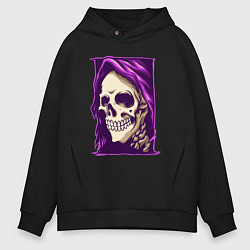 Толстовка оверсайз мужская Violet death, цвет: черный
