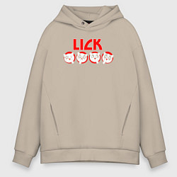 Мужское худи оверсайз Kiss lick